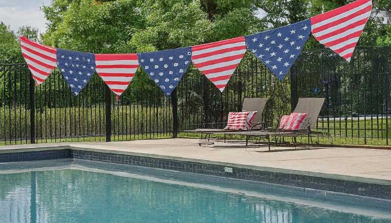 usa flags for pool party