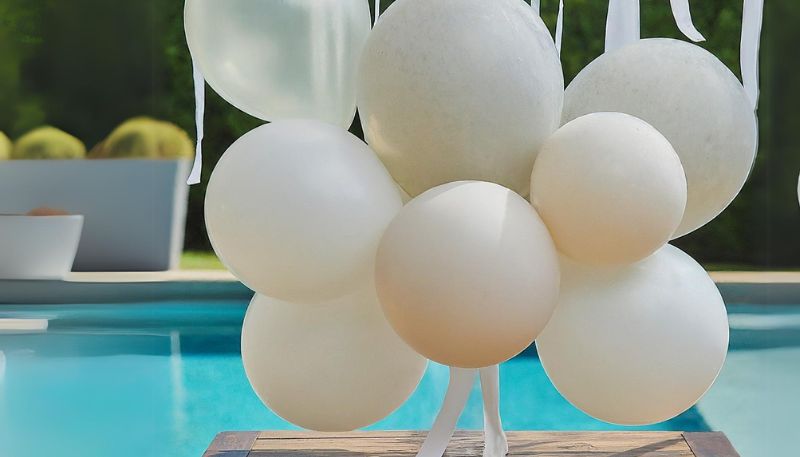 white balloons